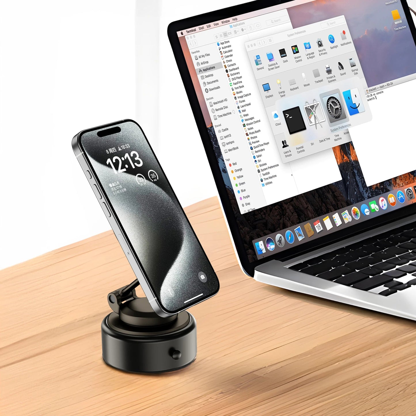 WiWU Octopus – MagSafe Mobilhållare med Vakuum och 360° Justering Phonefleet