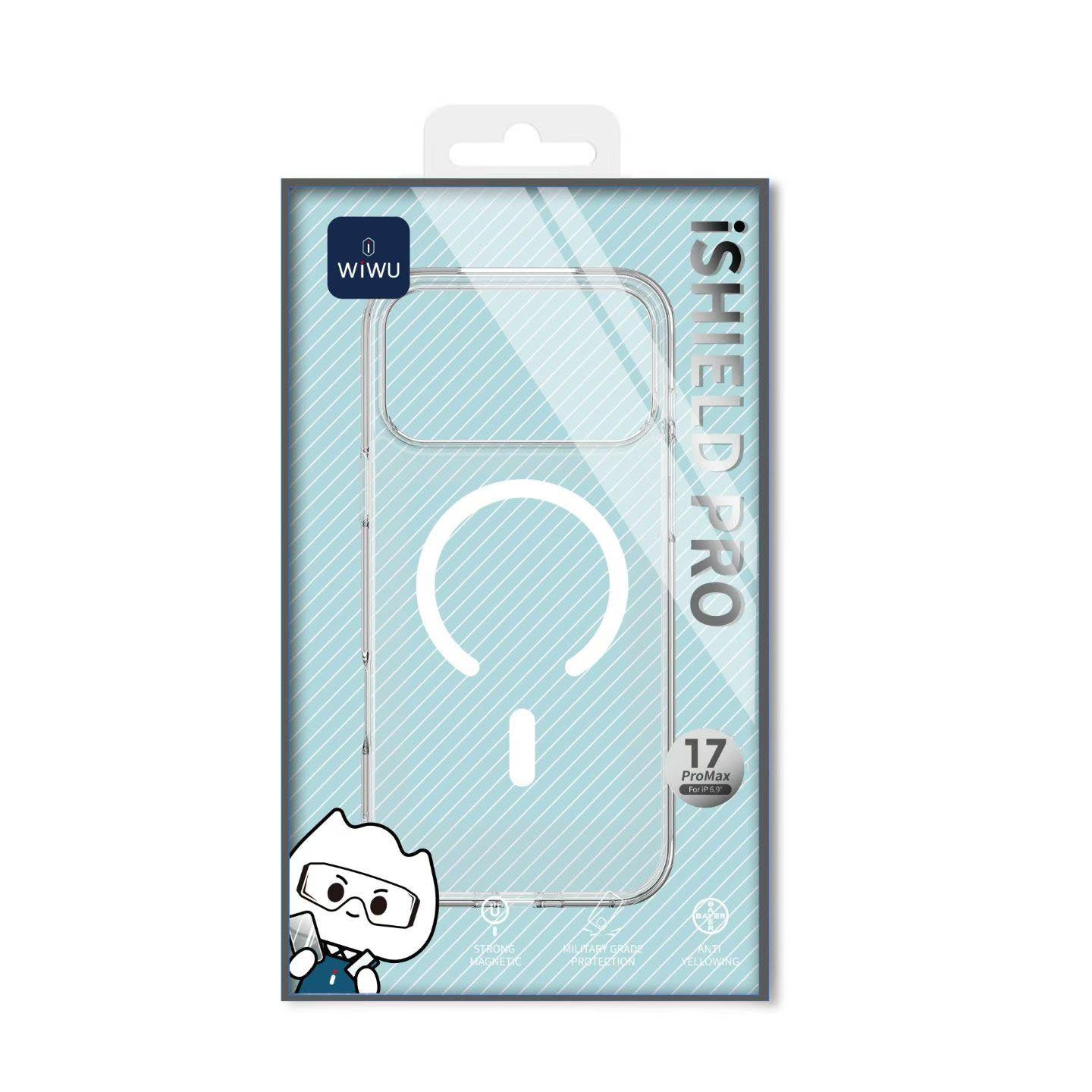 iPhone 17 Pro Max MagSafe Skal – WiWU iShield Pro Shockproof Transparent Case Phonefleet