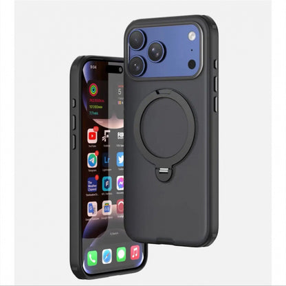 iPhone 17 Pro / 18 Pro MagSafe Skal med Ställ – 360° Metallring Phonefleet