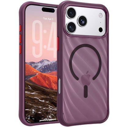 iPhone 17 Pro / 18 Pro MagSafe Skal – Frostat med Vågmönster Phonefleet