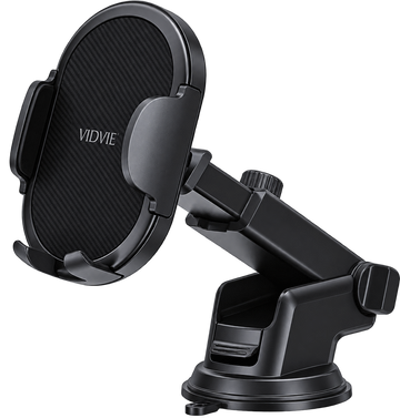 VIDVIE HC1547 Universell Mobilhållare för Bil – Sugkopp, Teleskopisk Arm & 360° Rotation för iPhone, Samsung & Alla Smartphones