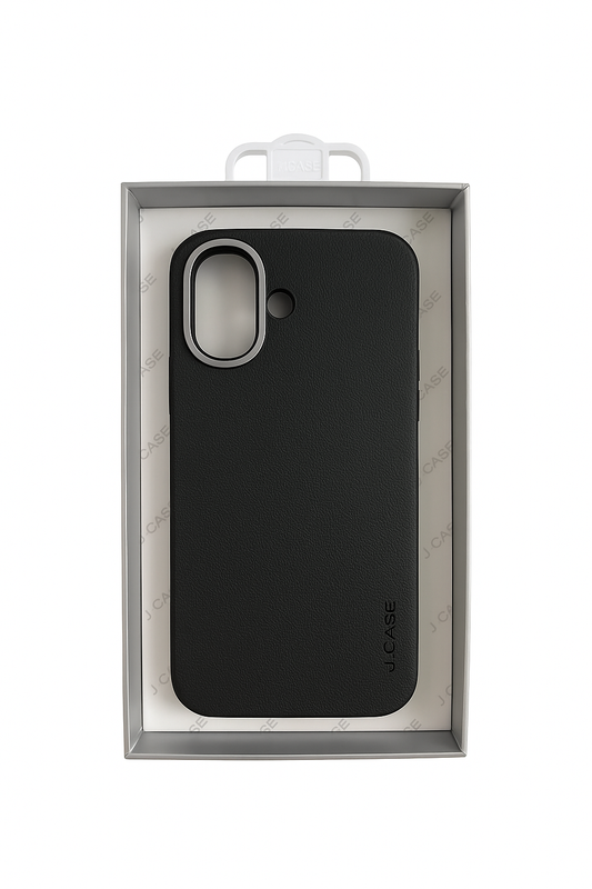 iPhone 17 Skal – PU-läder, Metallknappar & Kameraskydd Phonefleet