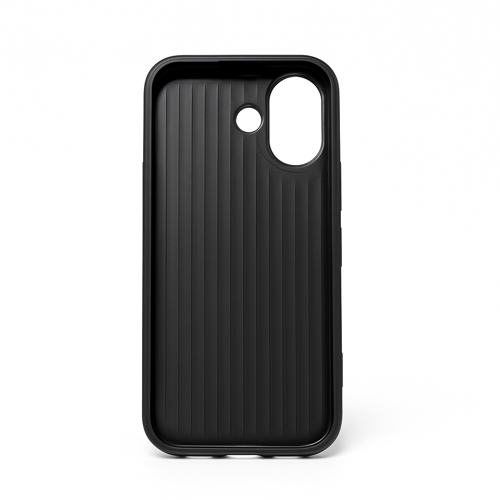 iPhone 17 Skal – PU-läder, Metallknappar & Kameraskydd Phonefleet
