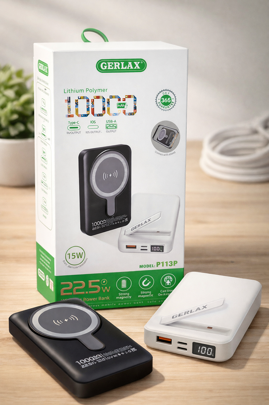 Gerlax 10 000mAh MagSafe Trådlös Powerbank Phonefleet