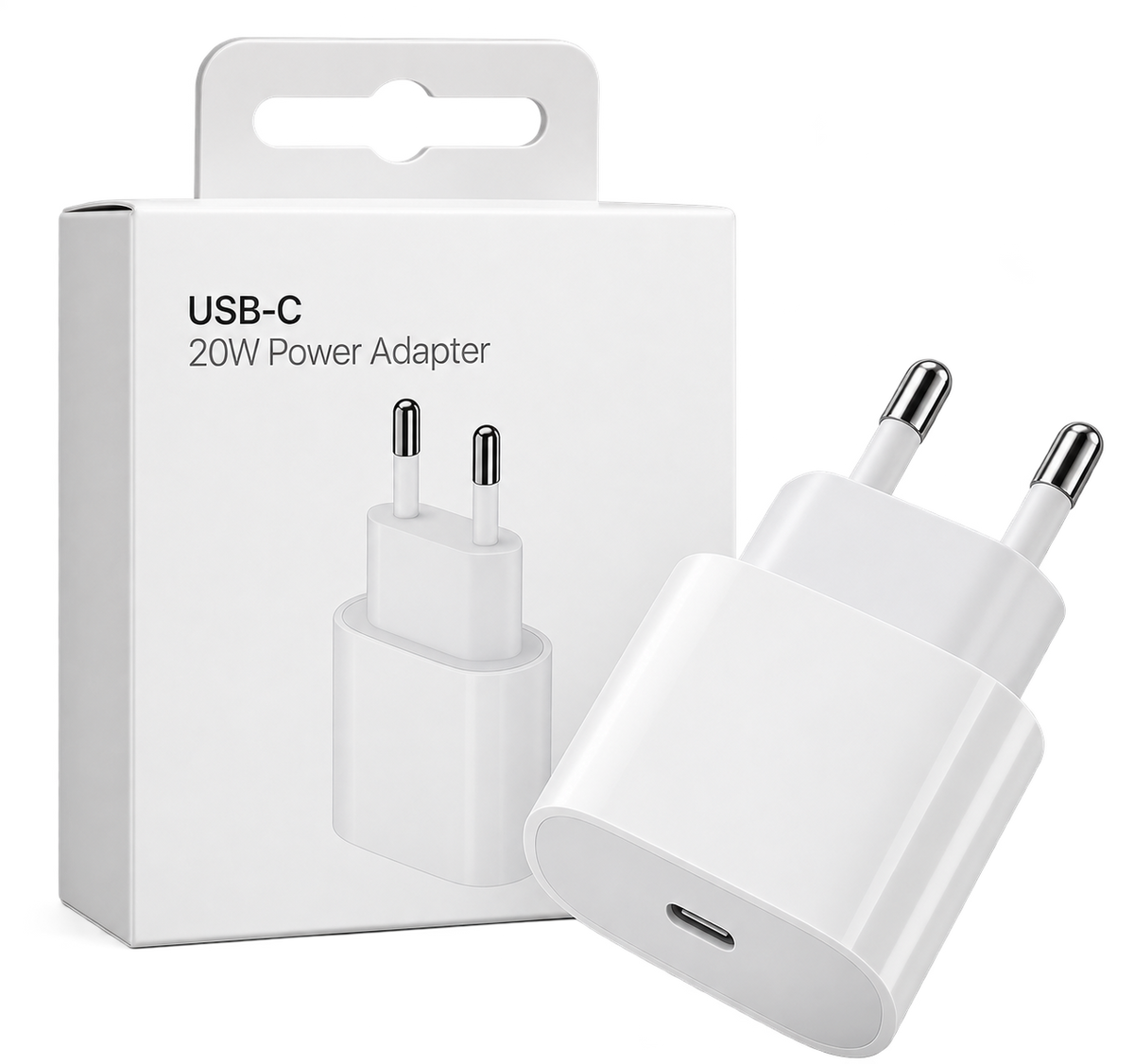 USB-C Snabbladdare 20W – Adapter med EU-kontakt för iPhone & Samsung Phonefleet