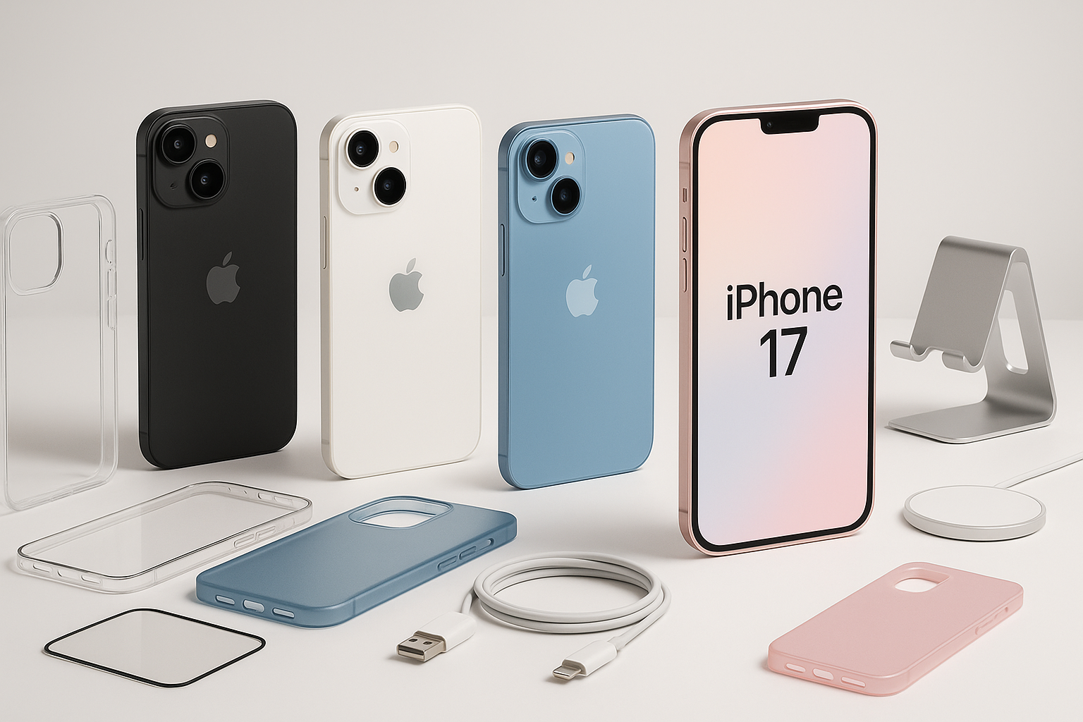 lite skalmodeller och bilder på iphone 17 modeller samt några av dom produkterna vi har i lager