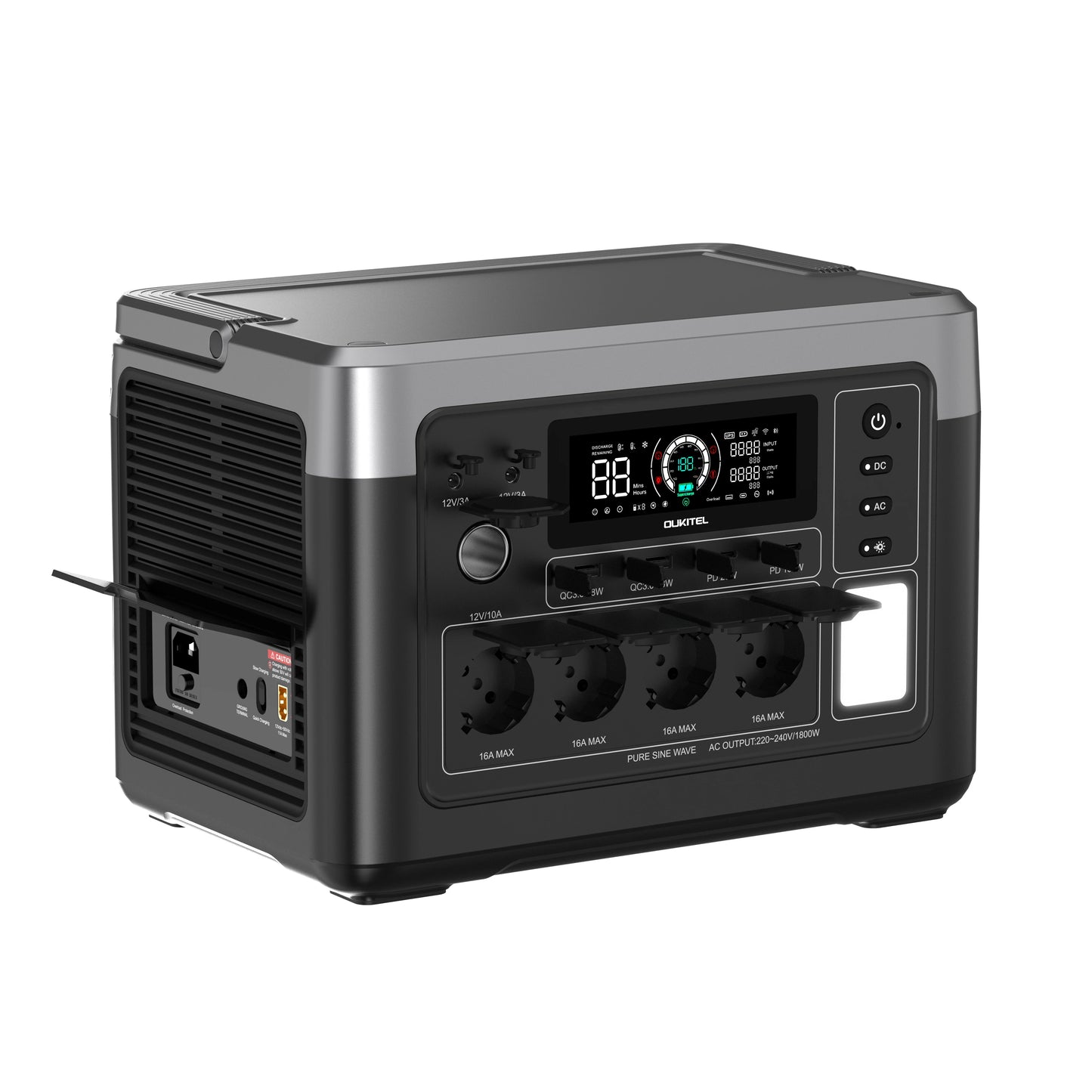 Oukitel P1000 Plus – 1800 W Bärbar Power Station (1024 Wh LiFePO₄) med Solcellsladdning, Appstyrning och Pure Sine Wave-teknik – Perfekt för Camping, Hem och Nödsituationer Phonefleet