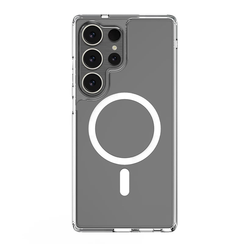 Samsung Galaxy S25 Ultra Transparent MagSafe skal – Stöttåligt & Antiyellowing Skydd Phonefleet