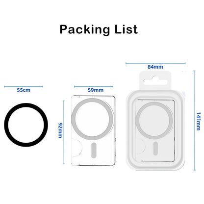 Transparent MagSafe korthållare – självhäftande plånbok för iPhone och Samsung Phonefleet