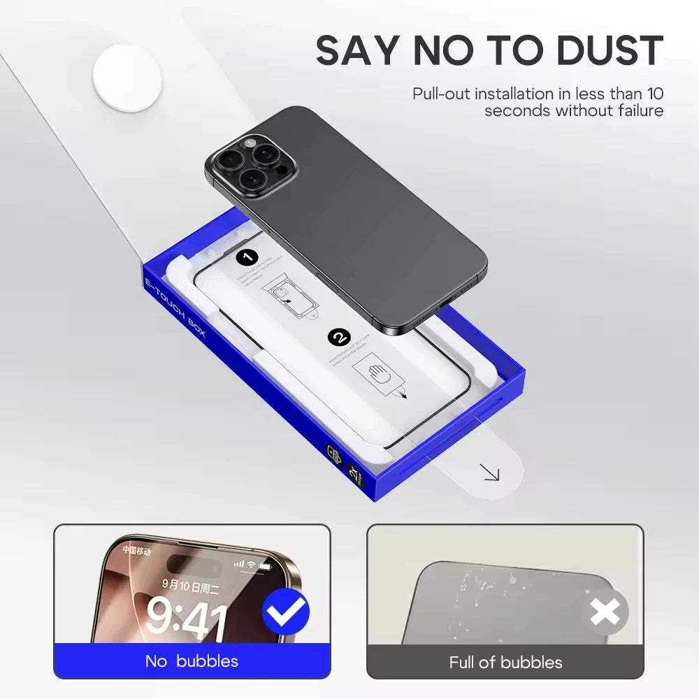 E Touch easy applicator skärmskydd för iPhone 17 Pro Phonefleet