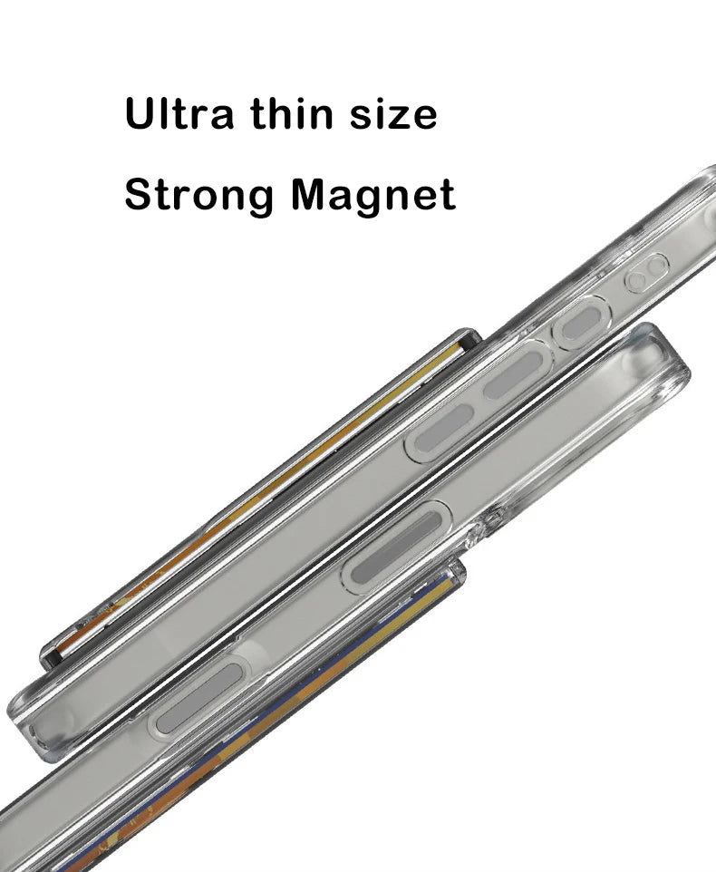 Transparent MagSafe korthållare – självhäftande plånbok för iPhone och Samsung Phonefleet