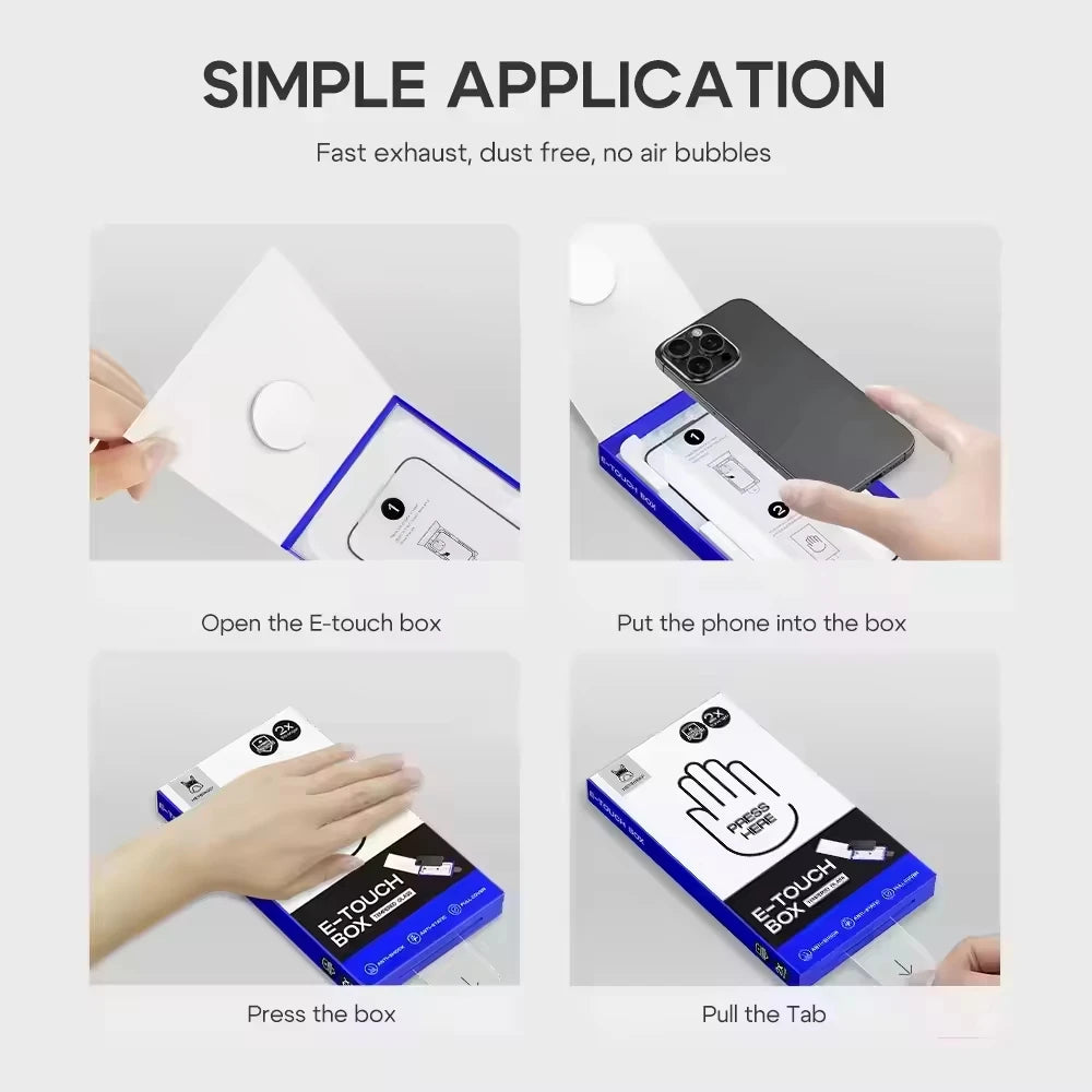 iPhone 17 Pro E Touch Skärmskydd i Härdat Glas – Enkel Bubbel-Fri Installation Phonefleet